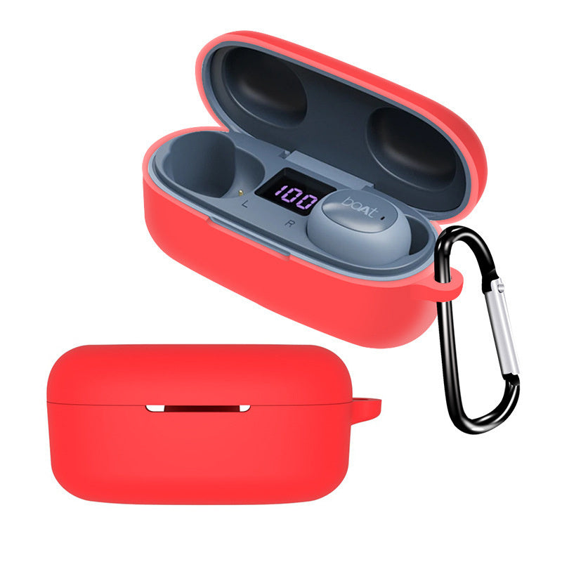 Silicone Case for Boat Airdopes 121 V2 Protective Cover Bluetooth Earbuds Case Cover with Anti-Loss Buckle Silicone Case for Boat Airdopes 121 V2 Protective Cover Bluetooth Earbuds Case Cover with Anti-Loss Buckle